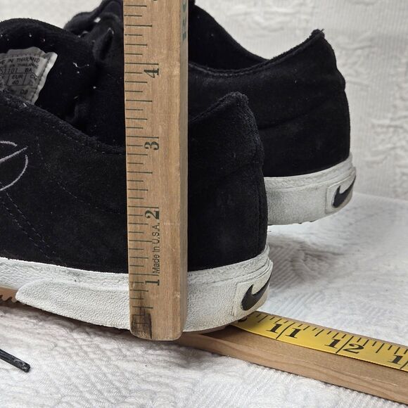 90s Vintage Nike Court Biscuit Suede Low Top Sneakers Black Women 7 Casual Skate - Picture 9 of 9